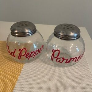 Red Pepper and Parmesan Glass Shakers